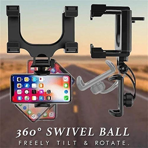 Car Mobile Holder Stand with Double Clamp for Car