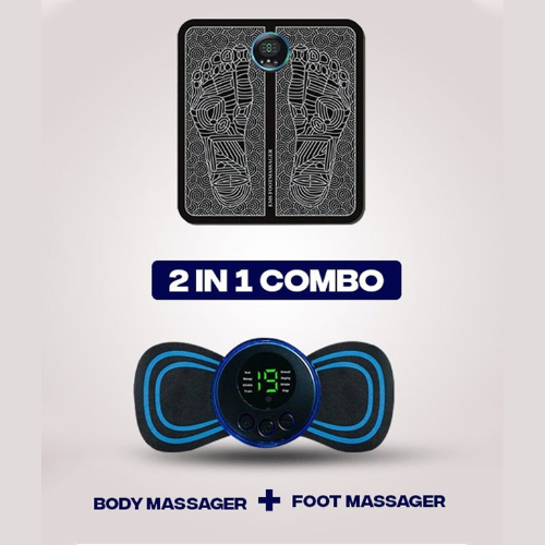 2 IN 1 EMS FOOT AND NECK MASSAGER COMBO
