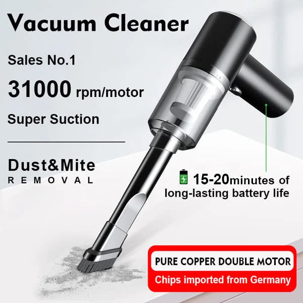 🔥Last Day Promotion 50% OFF - Portable USB Wireless Handheld Car & Home Vacuum Cleaner