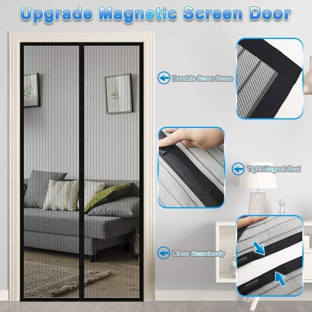 Door Curtain- Anti Mosquito Magnetic Foldable Mesh Screen Net