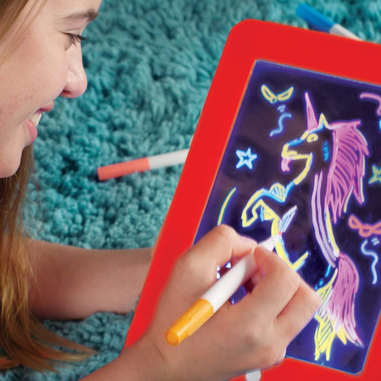 LED Light Magic Drawing Sketch Pad for Kids